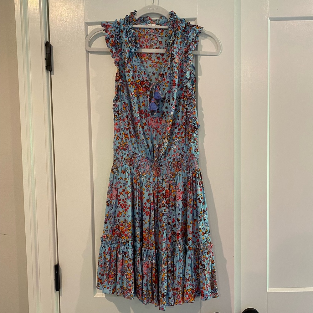 Poupette St. Barth Clara Tiered Tie Neck Dress - Picture 4 of 11